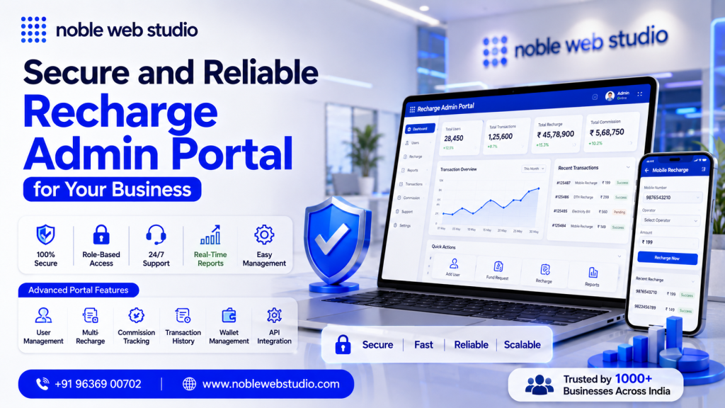 Secure and Reliable Recharge Admin Portal for Your Business