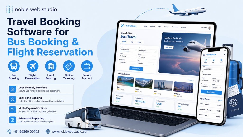 Travel Booking Software for Bus Booking & Flight Reservation