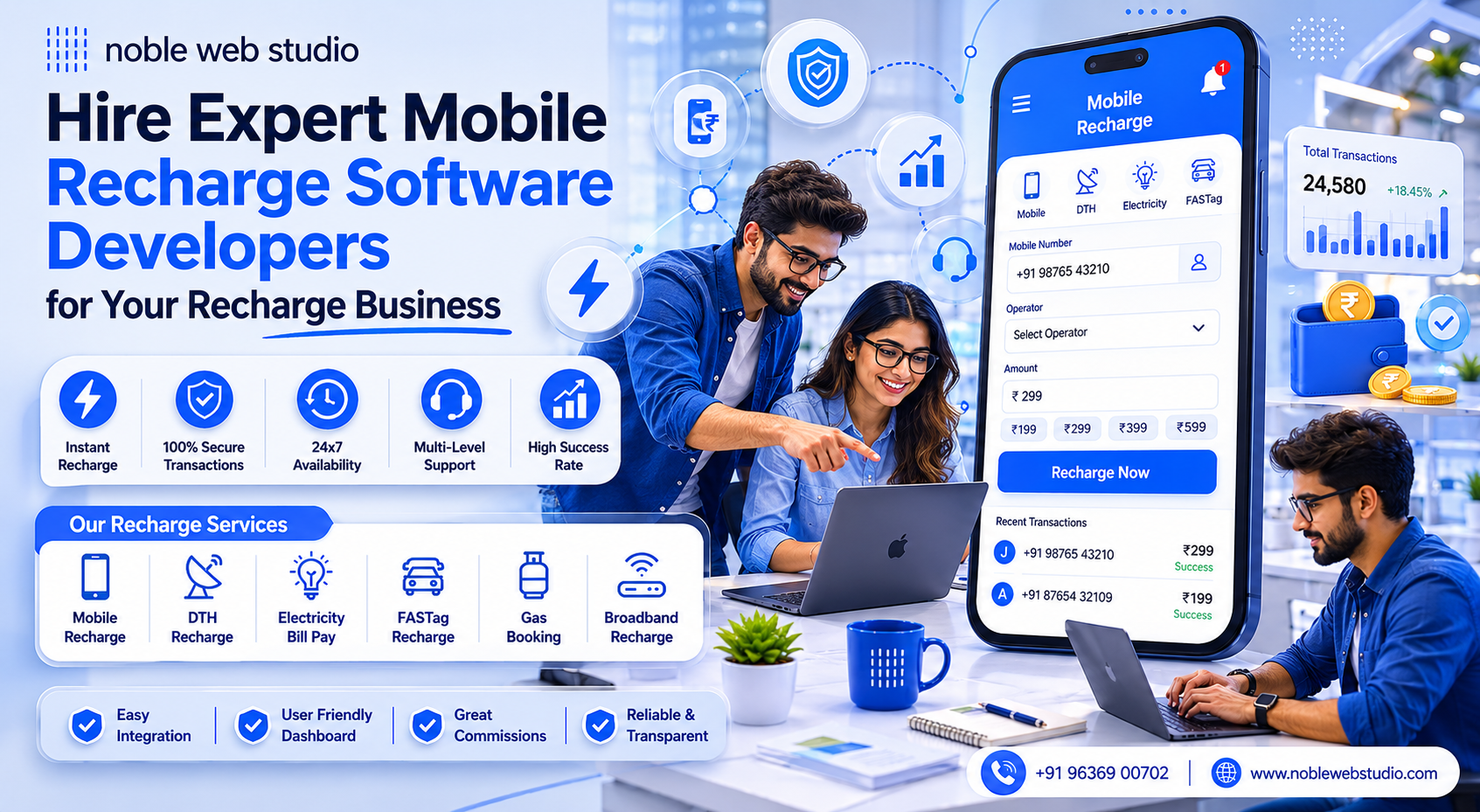 Hire Expert Mobile Recharge Software Developers for Your Recharge Business