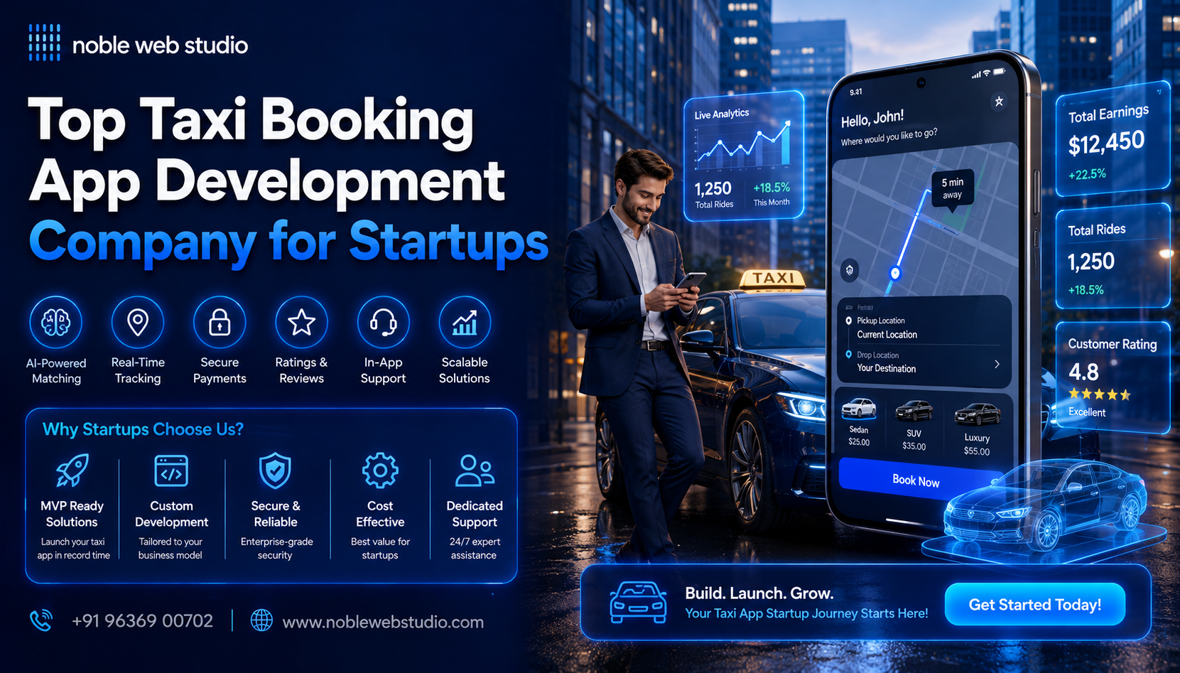 Top Taxi Booking App Development Company for Startups
