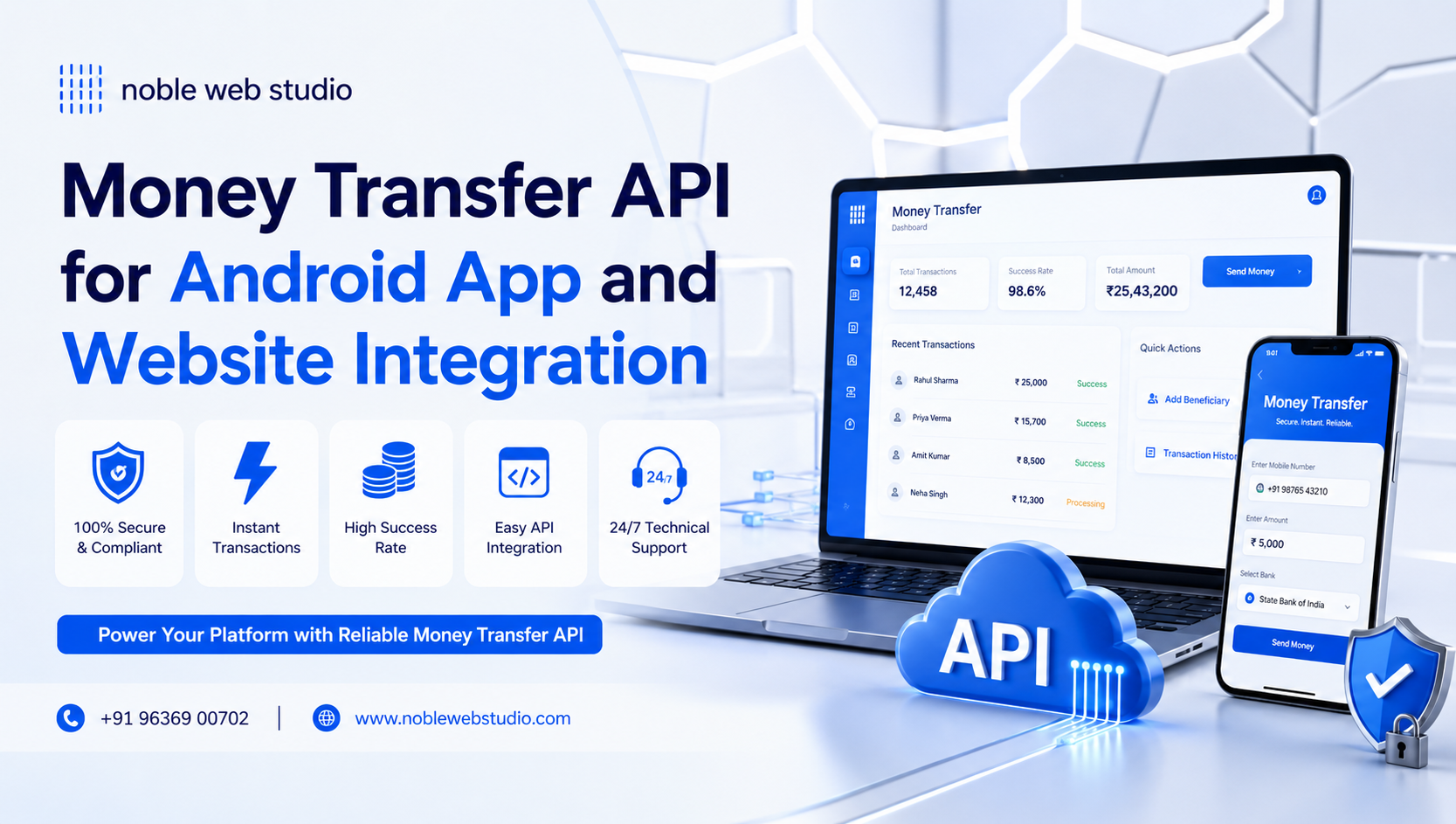 Money Transfer API for Android App and Website Integration