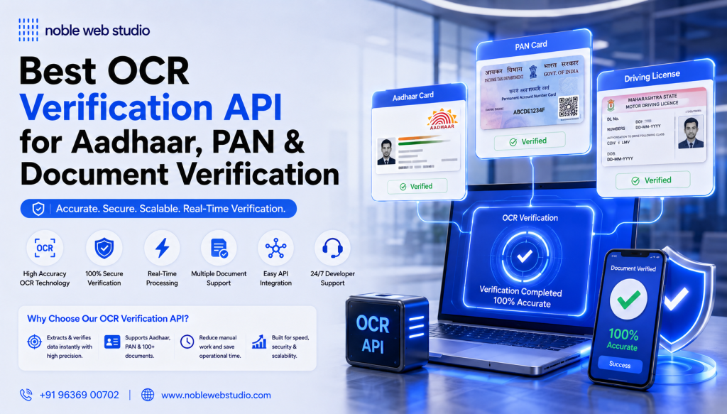 Best OCR Verification API for Aadhaar, PAN & Document Verification