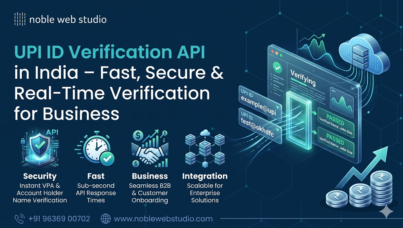 UPI ID Verification API for B2B and B2C Platforms Archives - Noble Web ...