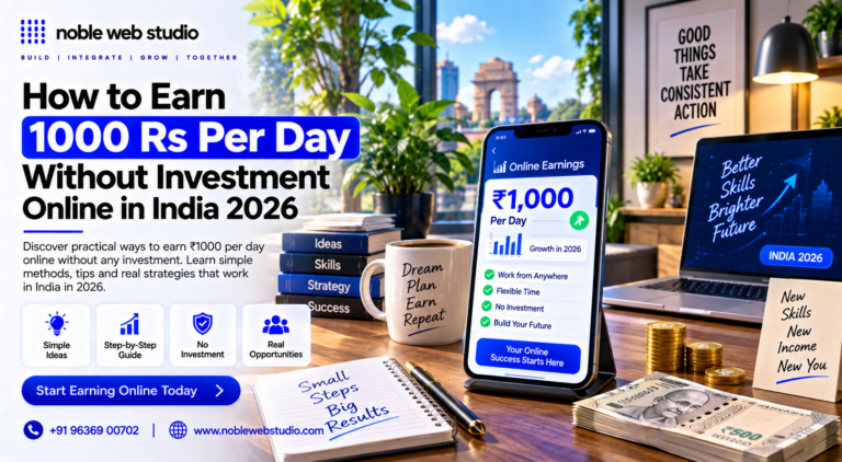How to Earn 1000 Rs Per Day Without Investment Online in India 2026