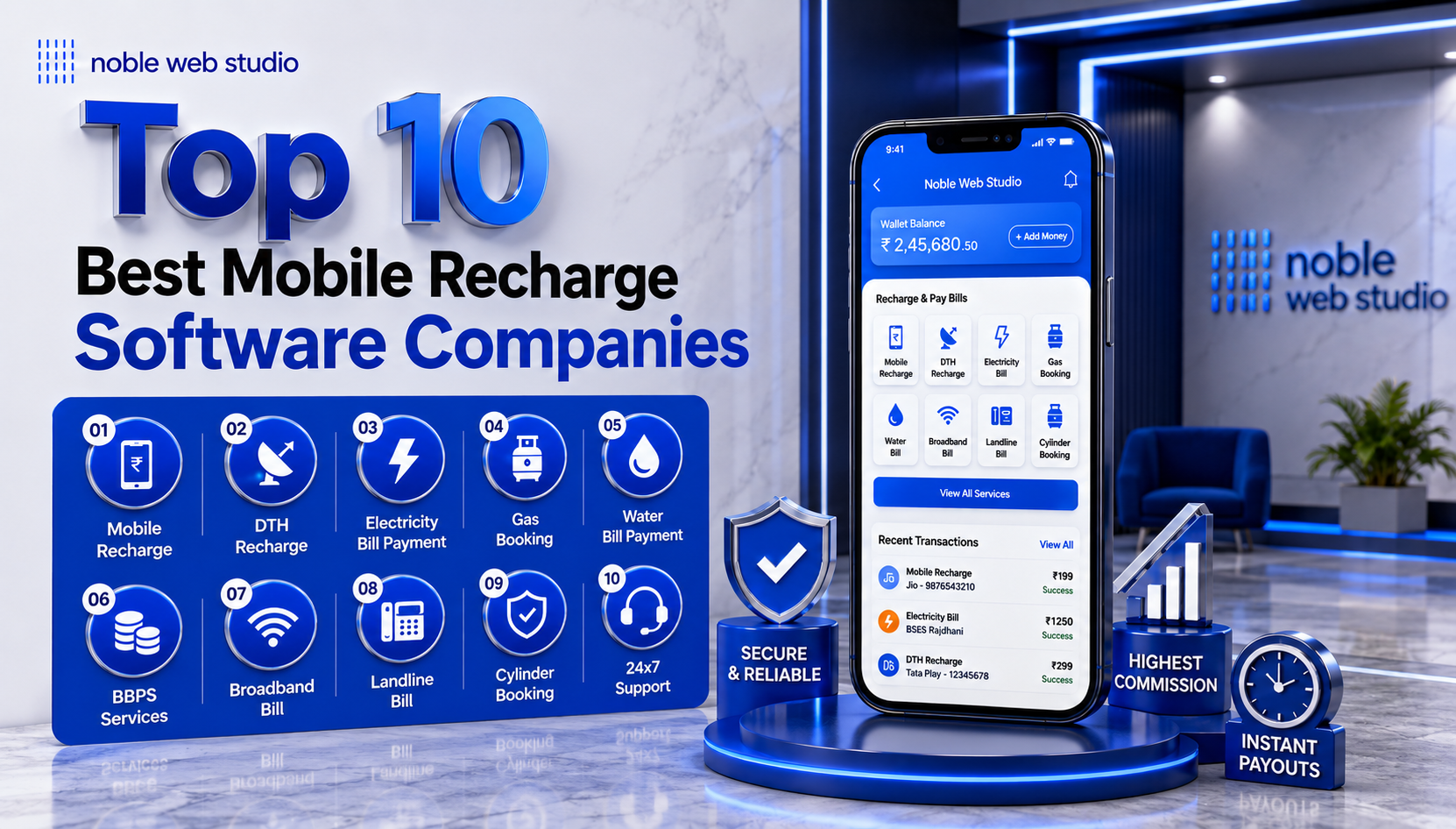 Top 10 Best Mobile Recharge Software Companies in India