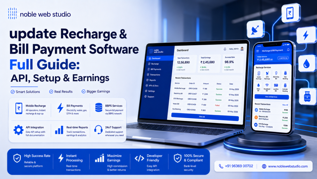 Recharge & Bill Payment Software Full Guide: API, Setup & Earnings