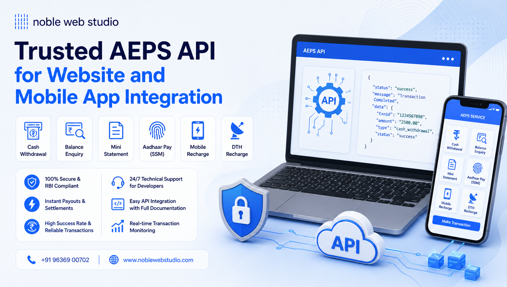 Trusted AEPS API for Website and Mobile App Integration